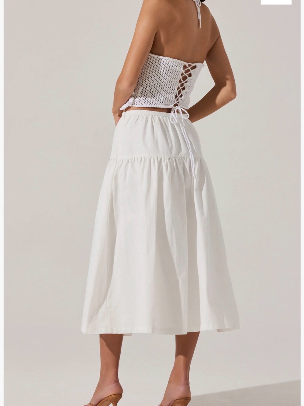 ASTR the Label Drop Waist Cotton Blend Skirt - Picture 2 of 3